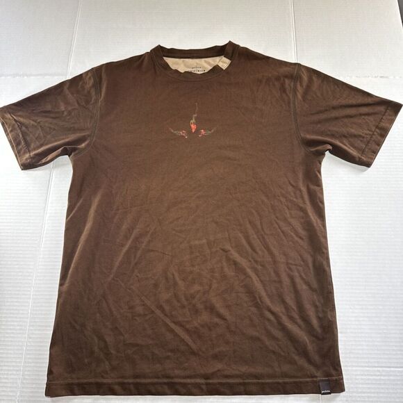 prAna T Shirt, Brown Size Small, Big Logo On The Back. - Picture 1 of 11